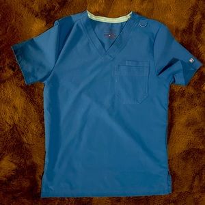 Royal Blue Scrub top.